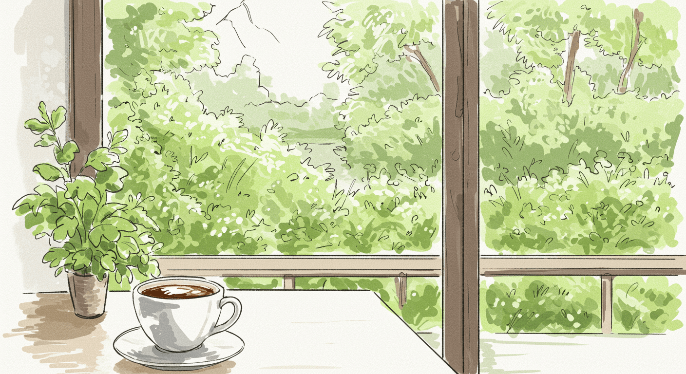 cafe view out of window